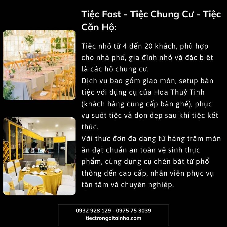 tiệc chung cư, căn hộ